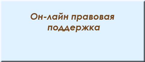 &nbsp;Он-лайн правовая поддержка